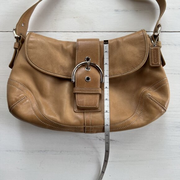 Coach Tan Leather Shoulder Bag - Picture 14 of 16